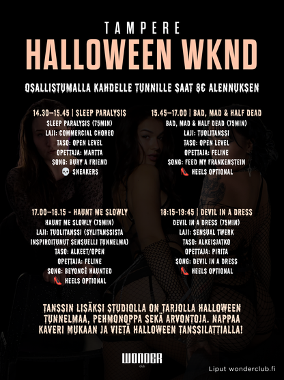 HALLOWEEN WKND 30.-31.10 | SPECIAL CLASSES | Fall'26 Tampere