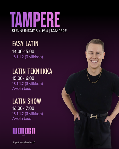 Latin Classes with Valtteri Palin | 5.4-19.4 | Tampere