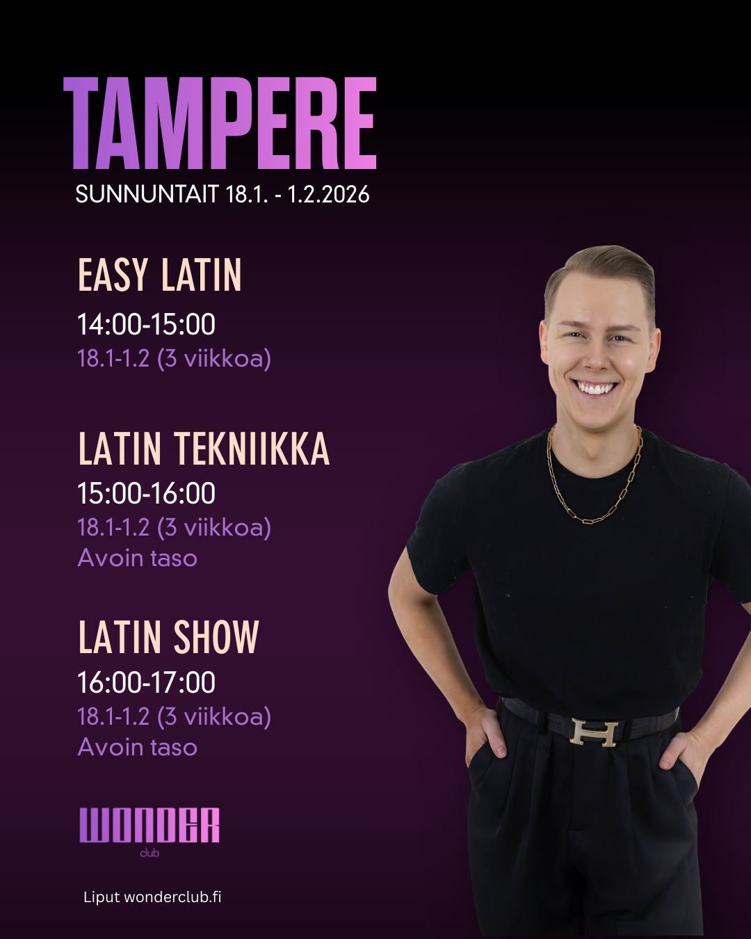 Latin Classes with Valtteri Palin | 18.1. - 1.2.2026 | Tampere